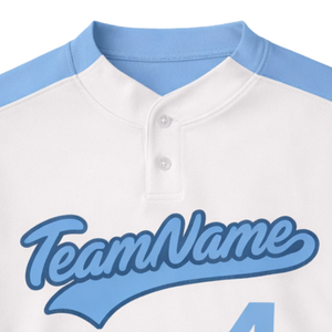 Youth Two <b>Button</b> Custom Baseball Jersey Polyester Team Uniform Sports <b>Shirt</b> Breathable OEM Wholesale Bulk Supplier - Product Image 6