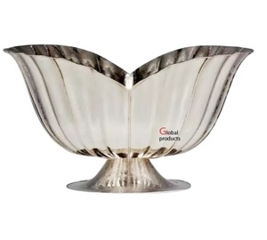 Tazón para servir chocolate de acero inoxidable con acabado plateado de calidad superior para hoteles, restaurantes y bares - Product Image 1
