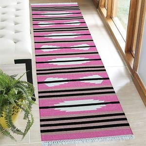 Tradicional indio Dhurrie Rug Runner para cocina Yoga Studio o Hall de entrada 019 Alfombras y juegos de área - Product Image 1