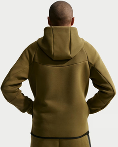 Sweat-shirt en molleton à capuche pour homme, fermeture éclair intégrale, couleur unie, respirant, coupe classique, vêtements décontractés d'automne, vert - Product Image 3