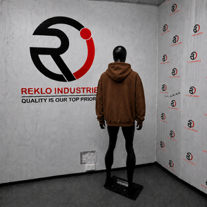 Custom Brown Oversized Zip Up Hoodie Self Made <b>Orange</b> Puff Print Streetwear Heavyweight Fleece Hooded <b>Sweatshirt</b> Unisex Fashion - Product Image 4