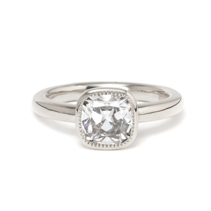 Anillo de Oro Amarillo Sólido de 18K con Diamante Cultivado en Laboratorio de 1.5ct con Corte Antiguo Certificado por IGI, para Mujer, con Bisel Milgrain de Lujo - Product Image 5