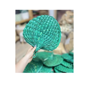 Ventilador de hoja de palma de boda colorido/ventilador de bambú con asa para restaurante fiesta recuerdo regalo Decoración - Product Image 2