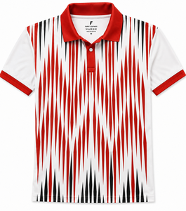 Camiseta Polo de Manga Corta para Hombre FURAT LEATHERS, Estampado Geométrico Verde y Blanco, Tejido de Secado Rápido, Estilo Casual - Product Image 3