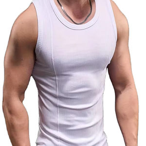 Camiseta sin mangas personalizada al por mayor 2026 para hombre, chaleco holgado transpirable de poliéster para deporte y entrenamiento, camiseta de verano para hombre - Product Image 2
