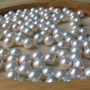 Zhuji High Grade Female Niche <b>Light</b> Luxury Pearl Earrings Freshwater <b>Edison</b> Round with High Gloss Slightly Flawed - Product Image 4