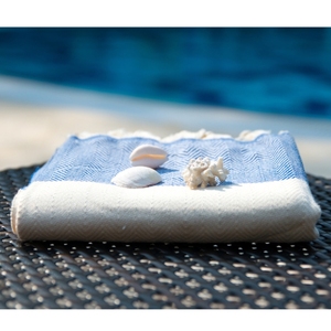 Toalla Fouta de diseño a rayas de alta calidad, 100% algodón, extra grande, al precio más bajo para venta al por mayor en India. - Product Image 5