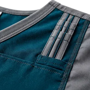 AMKOOR ENTERPRISES Unisex Green <b>Grey</b> Polyester <b>Scrub</b> Set Breathable Medical Uniform Adult Workwear - Product Image 5