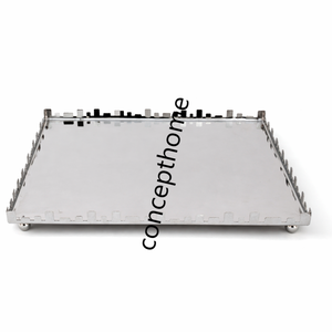 Plateau de service alimentaire en métal artisanal, élégant et écologique, pour réceptions de mariage, buffets d'hôtel et réceptions à domicile - Product Image 6