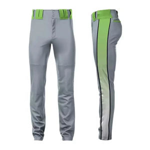 Pantalon de baseball OEM, uniforme d'équipe, manches courtes, imprimé, séchage rapide, respirant, taille élastique, polyester extensible, fournisseur d'articles de sport - Product Image 1