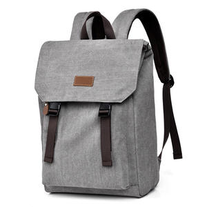 <b>Canvas</b> Laptop <b>Backpack</b> Minimalist Design Durable Softback 20-39L Capacity Unisex Shoulder Straps Buckle Closure - Product Image 2