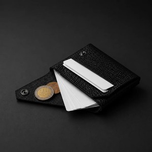 Porte-cartes fin en microfibre avec porte-clés, étui à cartes d'identité professionnel gaufré, personnalisable avec logo, accessoire cadeau portable, style moderne vintage, résistant à l'eau - Product Image 1
