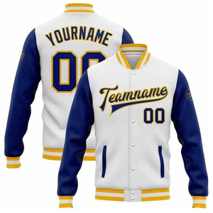 Custom Cotton-Blend Varsity Sweat-<b>Jacket</b> – Soft-Touch Fleece Lining, and High-Density Rib-Knit Cuffs - Product Image 3