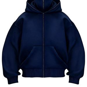 Sudadera con Capucha Balaclava de Invierno Personalizada de Alta Calidad para Hombre, con Diseño de Parches de Algodón Pesado con Lavado Ácido y Bordado de Máscara Ninja - Product Image 6