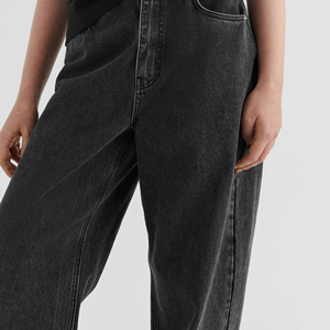 Jeans en denim indigo foncé pour hommes, coupe classique, jambe droite, style décontracté streetwear, vente en gros - Product Image 3