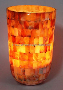 Porte-bougie en verre mosaïque fait main IHA, design unique, décoration d'éclairage de table, salon, hôtel, occasions de Noël - Product Image 4