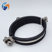 Collier de serrage en acier inoxydable 304 de qualité alimentaire avec coussinet en caoutchouc, support de tuyau sanitaire pour ligne de production de boissons