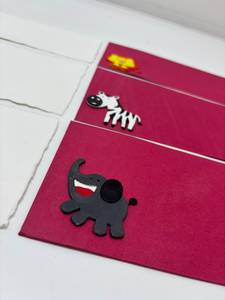 Lots de cartes de vœux artisanales en gros avec enveloppes, papeterie faite à la main à bords festonnés, en vrac - Product Image 4