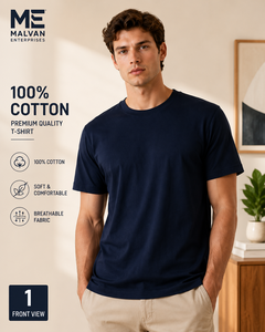 Stylish Men's 100% Cotton <b>T</b>-<b>Shirt</b> Short Sleeve O-Neck Regular Fit Casual Washed 250g Durable <b>Stitching</b> Breathable Custom Logo - Product Image 1