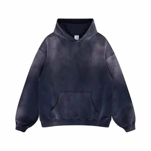 Sudadera con Capucha Formal de Invierno para Hombre, 100% Algodón, con Bolsillo de Forro Polar Ecológico Lavado, Logotipo Personalizado en la Parte Delantera - Product Image 3