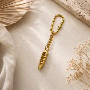 SHUBHAM Handmade Solid Brass Boat Keychain Vintage Mini Canoe <b>Key</b> <b>Ring</b> Decorative <b>Bag</b> Charm Gift - Product Image 5
