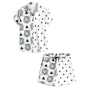 2026 Custom New Short Sleeve T-Shirt Shorts Solid Color New Men's <b>Set</b> OEM Made By TRIOTAKE INDUSTRY - Product Image 5