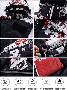 ชุดสกีแบบกันน้ำ ระบายอากาศได้ดี พร้อมระบบทำความร้อน -Tex สำหรับกีฬาหิมะแบบยูนิเซ็กซ์ ชุดเสื้อแจ็คเก็ตและกางเกงแบบมีฉนวนกันความร้อน ทนทาน พร้อมอุปกรณ์เสริมสำหรับหิมะ - Product Image 2