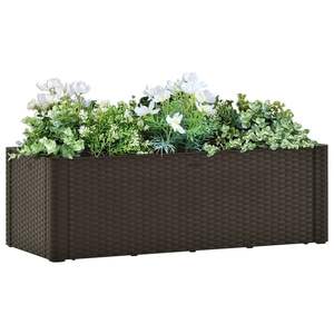 Grandes jardinières et pots de fleurs surélevés en polypropylène moka résistant aux UV de qualité supérieure - Product Image 1