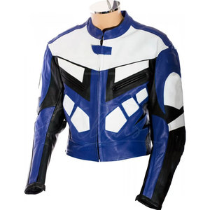 Blouson de moto en cuir PU pour homme SASPORTS LEAGUE, respirant, col montant, fermeture éclair, hiver, décontracté - Product Image 2