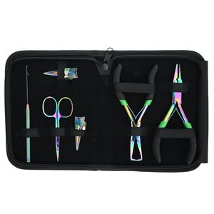 Best Quality Hair Extension Tools Kit Microbeads Crimping Remover Plier Hook Scissor Parting Finger Case Accessories Set - Product Image 6