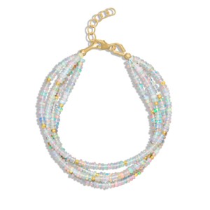 <b>BRACELET</b> - 4 STRAND OPAL <b>BEADED</b> Smooth for Jewelry Making Loose Beads <b>bracelet</b> export at wholesale price - Product Image 6