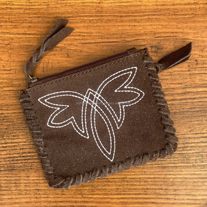 2024 Top produits point de botte marron daim cuir porte-monnaie carte stockage argent sac personnalisé en cuir véritable petit fermeture éclair portefeuilles - Product Image 3