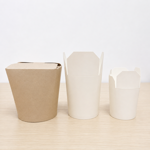 Boîte à nouilles et à kebab jetable en papier biodégradable et écologique, imprimée sur mesure avec revêtement UV - Product Image 5