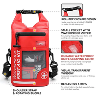Sac étanche pour randonnée, sac à dos imperméable 2l-10l IPX6, trousse de premiers secours flottante, sac de sauvetage d'urgence en PVC 500D, kayak marin, aventure
