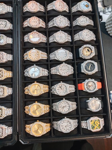 Collection de montres de luxe en moissanite serties de diamants, style designer, en argent, or et or rose, ensemble de montres-bracelets, bijoux - Product Image 6