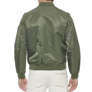 New Design Custom Color <b>Long</b> Sleeves Men Canvas <b>Winter</b> Solid Zipper Stand Collar Bomber <b>Jacket</b> High Quality for Casual Wear - Product Image 2