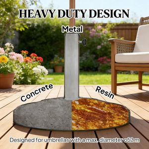 Ombrellone da Giardino con Struttura in Acciaio e Palo in Acciaio Inossidabile, Raggio di 3m - Product Image 5