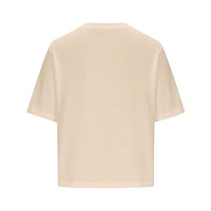 Plus Size Workout Crop Top Three Quarter Sleeve Crew Neck Print Knitted Polyester Spandex Casual Loose Fit T-Shirts For Women - Product Image 4