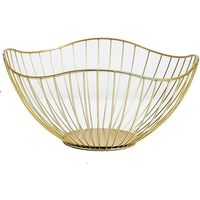 Hoogwaardig aanpasbaar decoratief ijzeren modern fruitmandje met handvat, design voor aanrecht, eettafel, opbergruimte en presentatie.