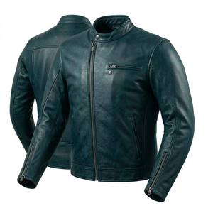 Chaqueta ligera de moto para hombre, chaquetas de cuero genuino para motociclistas, ropa de estilo urbano para calle, EE. UU. - Product Image 3