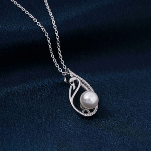 Collar con Colgante de Animal de Perlas de Agua Dulce y Circonitas Cúbicas Brillantes, Joyería de Pájaro, Regalo Romántico de Aniversario para Ella, Venta al por Mayor - Product Image 1