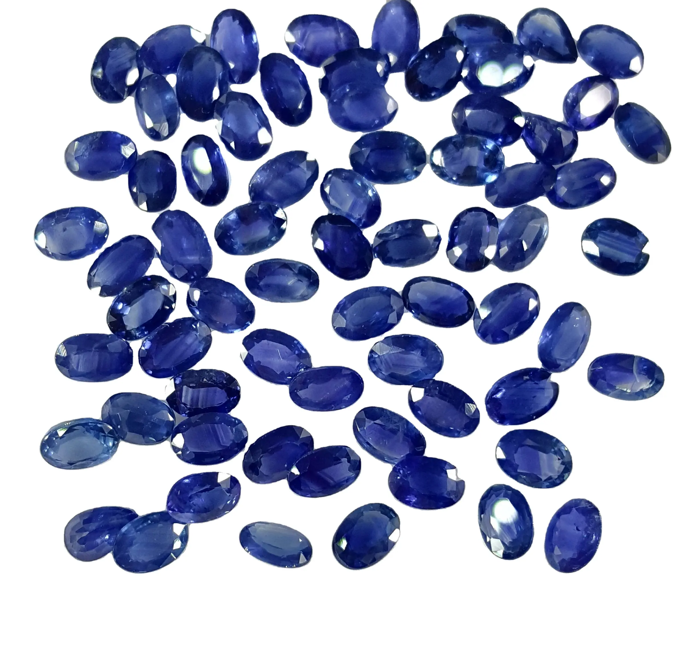 Fijne Kwaliteit Natuurlijke Blauwe Saffier 6X4 Ovale Gekalibreerd Edelstenen Voor Sieraden Maken