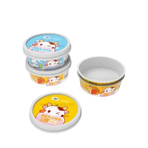250ml 200g monouso pp iniezione plastica a forma di budino yogurt vaschetta in plastica contenitore