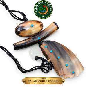 New Design Stylish Ox & Buffalo Horn Pendant Necklace Buffalo Necklace <b>for</b> Gifting Use <b>for</b> <b>Sale</b> by Falak <b>World</b> Export - Product Image 1