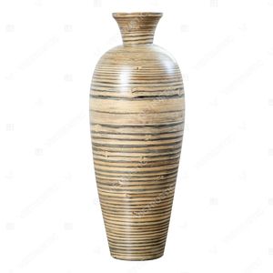 Ensemble de vases décoratifs en bambou tressé pour décoration intérieure, couleur naturelle - Product Image 4