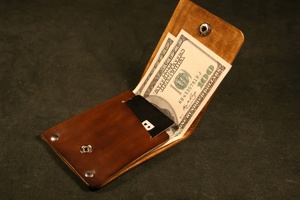 B2B Supplier Stitchless Leather <b>Wallet</b> Minimalist Slim Card Holder Genuine Leather No Stitch <b>RFID</b> <b>Blocking</b> SLW-0061 - Product Image 4