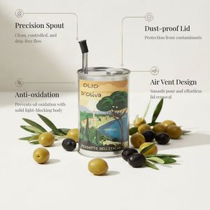 [Holar] Bouteille d'huile de cuisson ovale vintage en acier inoxydable fabriquée à Taïwan pour la cuisine - Product Image 2