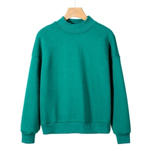 Vente en gros 100% coton de haute qualité mode de rue coupe ajustée longue ligne essentielle col roulé sweat hommes sweats à capuche et sweat-shirts - Product Image 5