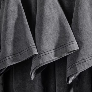 Oversized Streetwear Blank Plain Men's T-shirts Plus Size Men's Clothing <b>Acid</b> Wash Customized <b>Drop</b> Shoulder Loose fit Shirts - Product Image 4