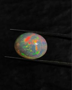 Opale d'Éthiopie naturelle multicolore, cabochon. Opale pour bijoux. - Product Image 2